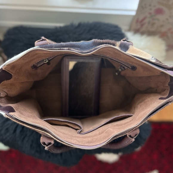 Cow Hide Purse Real Fur with Matching Wallet - Picture 6 of 6